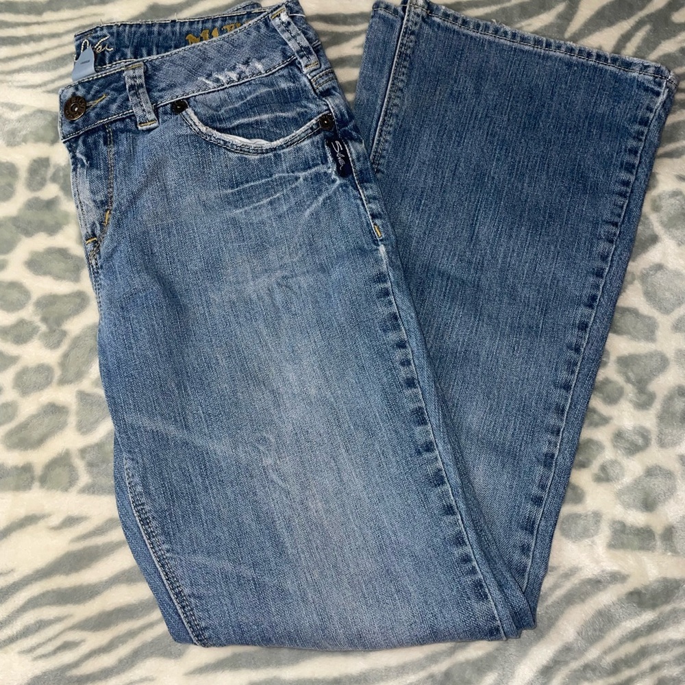 Womens Silver Flare Jeans 28